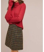 Anthropologie Windowpane Mini Skirt by Hutch $110 Sz M - NWT - £32.17 GBP