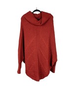 Charlotte Russe Poncho Sleeves Sweater XL Womens Burnt Orange Long Acryl... - £17.20 GBP