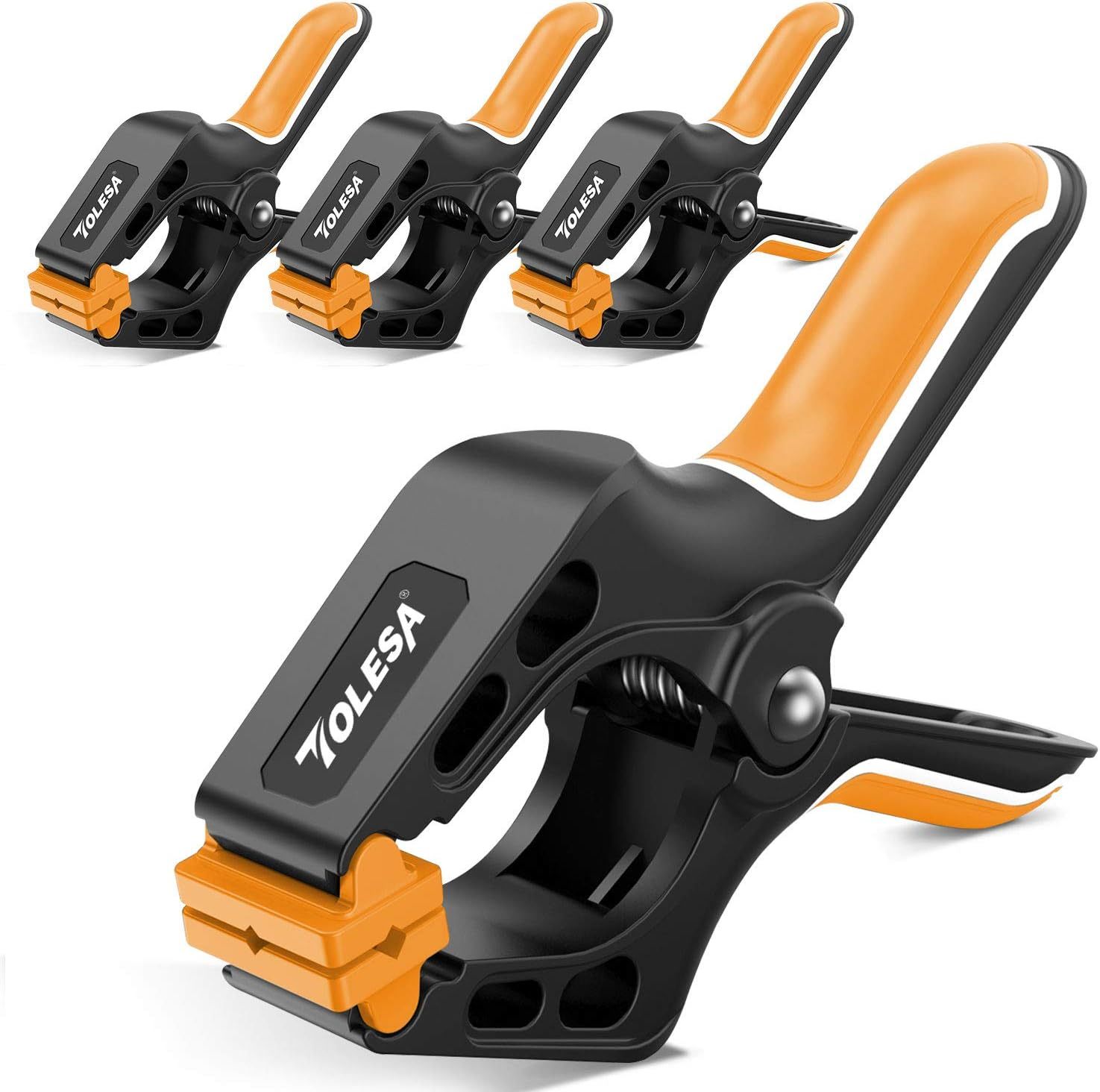 Tolesa Heavy Duty Spring Clamps 7 Inch 4 Pcs Large Wood Clamps With 30Lbs - $37.96
