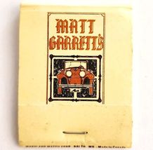 Matt Garrett&#39;s Restaurant Vintage Matchbook Massachusetts Matches Unstru... - $28.01 CAD
