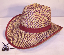 New Maroon Zig Zag Cowboy Hat Western Wear New Hats Mens Womens Wear Unisex Cap - £5.96 GBP