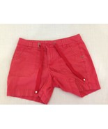 Tommy Hilfiger Red Cotton Blend Women&#39;s Flap Pocket Short Shorts Size 6 - $6.34