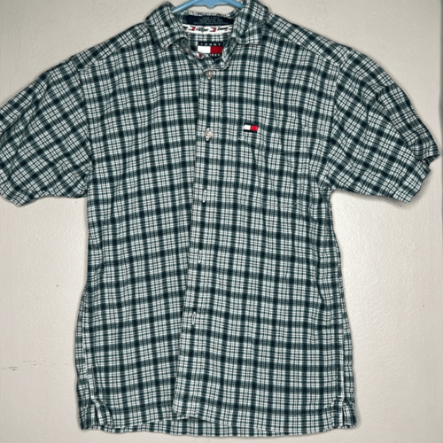 Boys size 7 short sleeve Tommy Hilfiger button-down shirt - £8.45 GBP