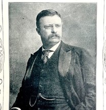 Theodore Roosevelt After McKinley&#39;s Death Cabinet 1901 Victorian Art Pri... - £8.84 GBP
