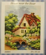 Orchidea Collection House Near the River Hand Painted Canvas 24 x 30 cm ... - £27.72 GBP