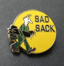 SAD SACK GI USAF AIR FORCE NOSE ART USAAF LAPEL PIN BADGE 1.2 INCHES - £4.73 GBP