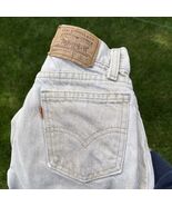 Vintage Levis 550 Jeans Boys 9 Tan Orange Tab Relaxed Fit 90s Distressed... - €28,83 EUR