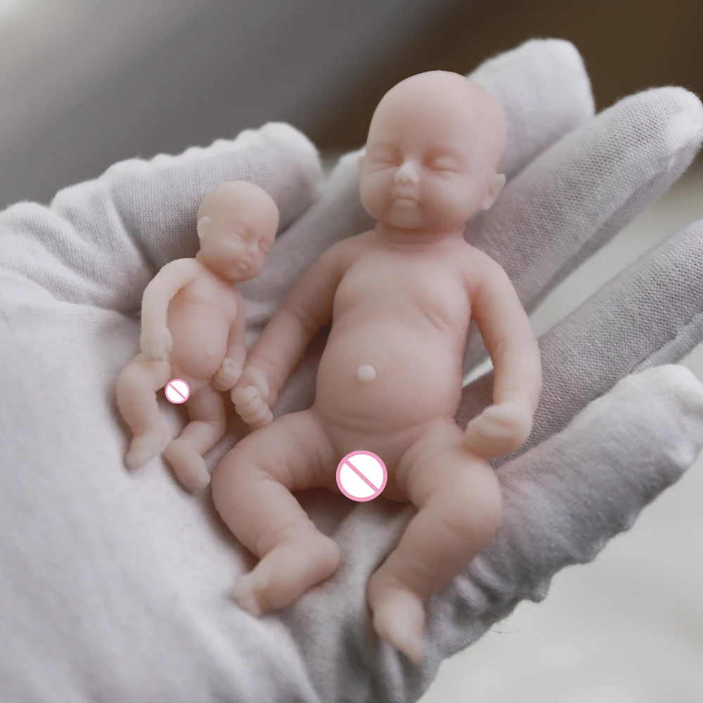 Play 4inch Boy Micro PreAe Full Body Silicone Baby Doll Cute Soft Lifelike Mini  - £36.05 GBP