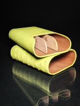 Brizard and Co  Ostrich Matcha Green Cigar Case NIB image 5