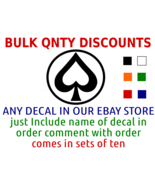 Bulk Quantity Wholesale Vinyl Decal Car Sticker sets of 10 CHOOSE SIZE COLOR - £14.48 GBP - £31.89 GBP