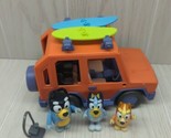 MOOSE Toys Bluey Heeler Orange Jeep 4WD Family Vehicle Car Figures - £13.88 GBP