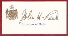 Maine Governor John H. Reed - 1960s Signed, Autographed Business Card - £10.07 GBP