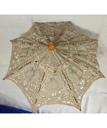 Vtg Ann&#39;s Miniature Working Umbrella 13&quot; Parasol Handmade Victorian Flor... - €12,75 EUR