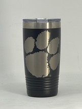 Clemson BIG PAW Black 20oz Double Wall Insulated Stainless Steel Tumbler... - £19.80 GBP