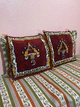 Berber pillow made of natural wool in attractive colors , hand-woven  - £55.94 GBP+