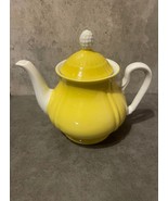 Vintage Teapot Canary Yellow and White Made in Japan - £20.15 GBP