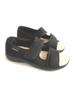 Schawos Anatomic Women US Size 13 Black Sandals Slides Hook Loop Adjust ... - £18.36 GBP