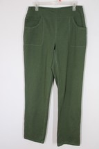 Lands End M Tall Green Active 5-Pocket Moisture Wick UPF 50 Pull On Pants 503413 - £22.35 GBP