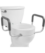 Vive Toilet Seat Risers For Seniors (Raised With Handles) Grab Bar Seat,... - £65.35 GBP