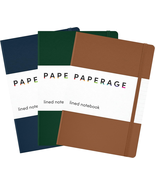Lined Journal Notebook, 3 Pack, (Cognac, Dark Green, Navy), 160 Pages, M... - $35.83