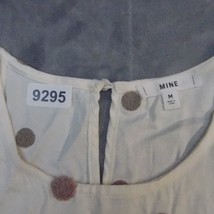 Mine Shirt Womens Medium Sleeveless Lightweight Casual Tunic Polka Dot Brown - £16.06 GBP