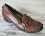 Merrell Plaza Glide Wedges Shoes 8 Saddle Brown Leather Driving Loafers ... - $37.51