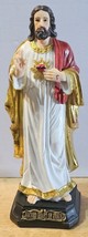 SACRED HEART OF JESUS ROBE GOD RELIGION RELIGIOUS FIGURINE STATUE #2 - £22.28 GBP