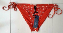 Cikada Women&#39;s Wallflowers Swim Bikini Bottom Orange Floral 8 - £34.99 GBP
