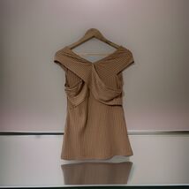 Women’s Blouse medium  Trendy Tan Off Shoulder Top Perfect For Spring An... - $9.90