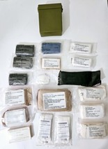 Vintage U.S Army Military Personal First Aid Kit Supplies Assorted 18 Se... - $15.85