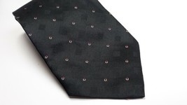 Calvin Klein Silk Tie Black Red White Geometric 57” Long 4” Wide - £7.96 GBP