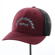 RPM Saw Blade Snapback Hat Cap Trucker Burgundy Black Real Performance M... - $26.76