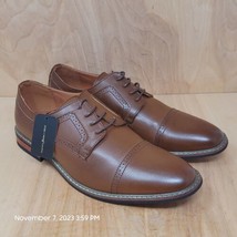 Jousen Men&#39;s Oxfords Size 10 Milan Cap Toe Dress Shoes Brown Lace Up - $33.87