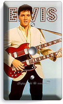 Elvis Presley Holding Twin Neck Guitar Light Dimmer Video Cable Plate Room Decor - £8.22 GBP