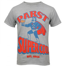 Pabst Blue Ribbon Supercool Man T-Shirt Grey - £28.96 GBP+