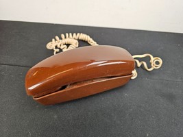 Vintage Western Electric Trimline Chocolate Brown Push Button Desk Top Phone - $18.76