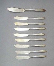 1914 antique ONEIDA PATRICIAN COMMUNITY SILVERPLATE FLATWARE 9 BUTTER KN... - £50.95 GBP