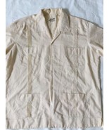 Maya Real Authentic shirt  Beige Pocket Beach  Men&#39;s Sz 44 XXL vintage  - $15.13