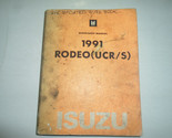 1991 Isuzu Rodeo Servizio Riparazione Negozio Manuale Danneggiato Sciolt... - $44.99