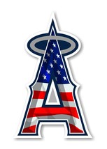 Los Angeles Angels of Anaheim ( A  USA Flag ) Decal / Sticker Die cut - $3.95+