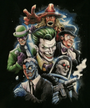 Villains of batman men XL shirt shirt punch! 100%cotton Joker,Riddler,2f... - $12.84