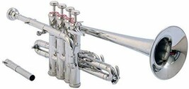 Sai Musical Piccolo Trumpet Bb Nickel Silver With Case Mouthpiece Instrument For - £107.78 GBP