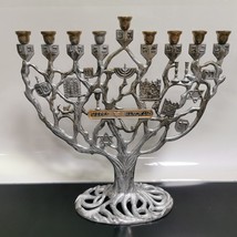 Large Vintage Godinger Hanukkah Lamp Menorah Happy Hanukah - $55.74