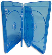 10-Pak 6-Disc 22Mm Blu-Ray Case With Two Swinging Trays &amp; Silver Blu-Ray... - £37.75 GBP
