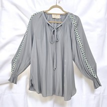 For 2 by Ramy Brook Maternity Blouse Gray Extra Small Long Sleeve  Peasant Light - £19.15 GBP