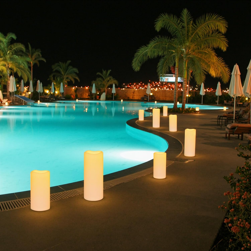 Eldnacele 8" 10" × 4" Large Waterproof Outdoor Flameless Candles Remote and Time Item image 5