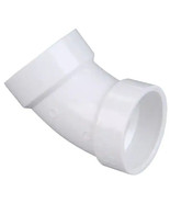 NIBCO 2 in. PVC DWV 45-Degree Hub x Hub Elbow Pipe Fittings White - C480... - £7.55 GBP