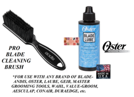 Oster BLADE/Shear Oil Lube&amp;Andis Cl EAN Ing Brush*For Golden,Turbo,76,111,AG,AGC - £11.91 GBP