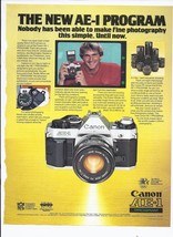 1981 Canon AE-1 Program SLR Camera Print Ad Vintage Electronics 8.5&quot; x 11&quot; - $19.21