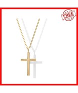 Sustainable 14K Gold Plated CZ Cross Pendant Necklace | Everyday Faith E... - $458.70 MXN